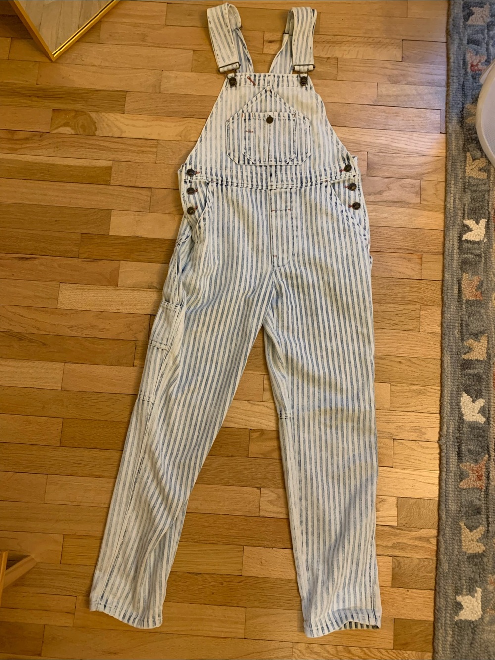 Faherty Topsail Straight Leg Overall - Railroad Stripe - Railroad Stripe / XS